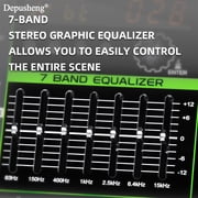 Depusheng PA8 Mixing Console 8-Channel Audio Mixer with 48V Phantom 256 DSP USB Bluetooth Black for Professional and Beginner