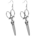thumbnail image 1 of 1 Pair Funny Scissors Earring Women Eardrop Lady Creative Ear Jewelry (Silver), 1 of 3