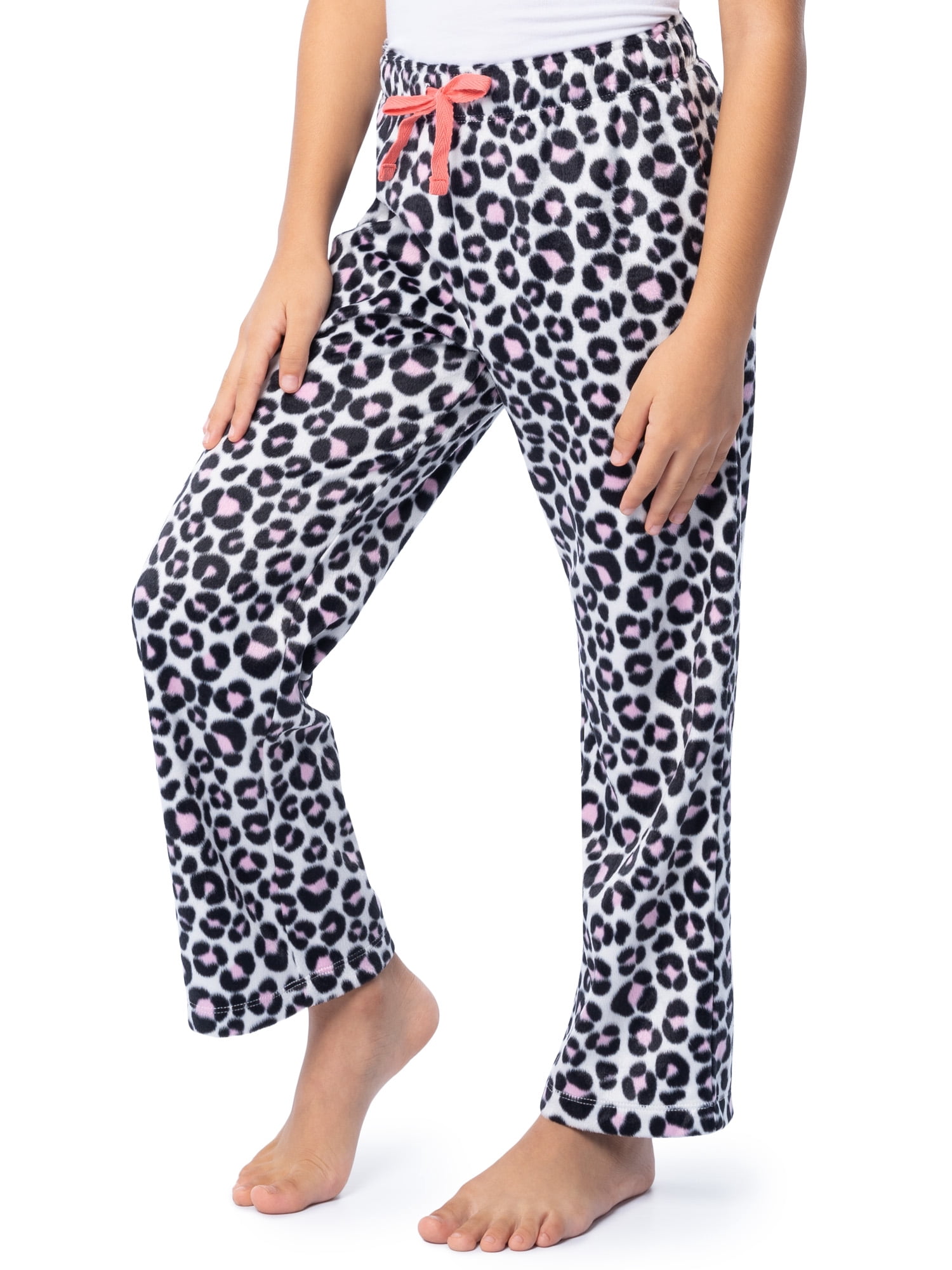 Fruit of the Loom Girl's Long Sleeve Fleece Pajama Set, 2-Piece, Sizes 4-16