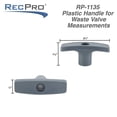 thumbnail image 3 of Reemplazo De La Manija De La Válvula De Desagüe Recpro Rv | Mango De Repuesto Para Varilla De Extensión De Válvula De Desecho | Gris, 3 of 5