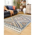 thumbnail image 4 of Unique Loom Aramis Collection Area Rug - Rio (5' 3" x 8' Rectangle Blue/Cream), 4 of 9