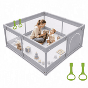 Fodoss 50x50inch Baby Playpen for Newborns and Toddlers Play Yard for Apartment Indoor Large Baby Activity Center Gray