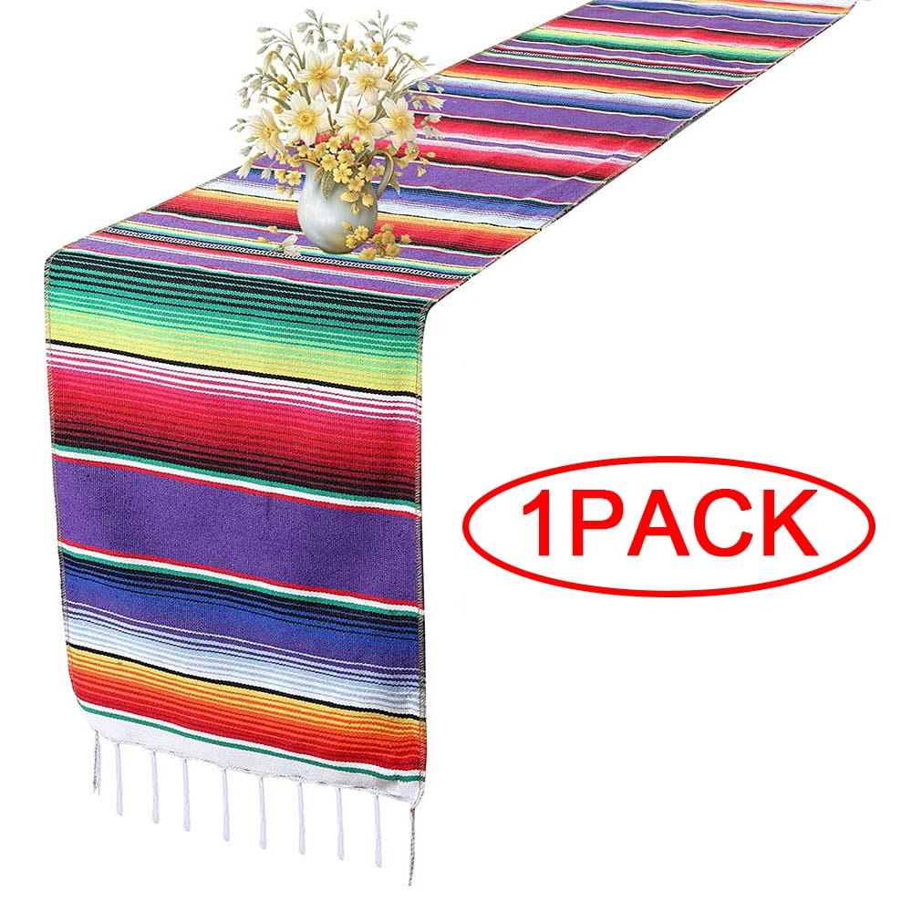 Mexican Table Runner Tablecloth Centerpiece Shawl for Mexican Theme Party  Decoration Birthday Party 