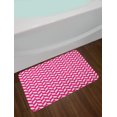 thumbnail image 2 of Abstract Bath Mat, Candy Surface Style Wavy Lines in Vibrant Pink Tones Sweet Cute Yummy Design, Non-Slip Plush Mat Bathroom Kitchen Laundry Room Decor, 29.5 X 17.5 Inches, Magenta White, Ambesonne, 2 of 2