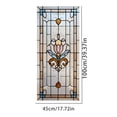 thumbnail image 2 of Stained Glass Window Privacy Film,Vintage Rainbow Window Film Static Cling Non-Adhesive Window Clings Decorative Glass Decal for Home Office, 17.7"x39.4", 2 of 5