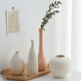 thumbnail image 4 of COLO 4" Vintage Clay Pot Beige Ceramic Round Vase, 4 of 7