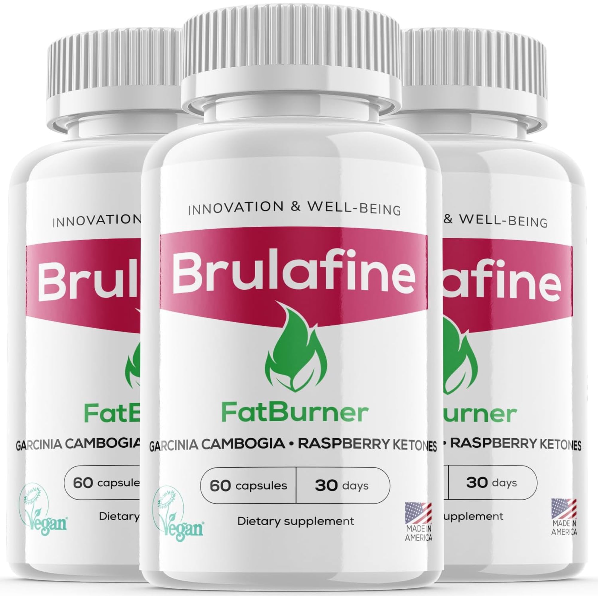 (3 Pack) Brulafine - Keto Weight Loss Formula - Energy & Focus Boosting Dietary Supplements for Weight Management & Metabolism - Advanced Fat Burn Raspberry Ketones Pills - 180 Capsules