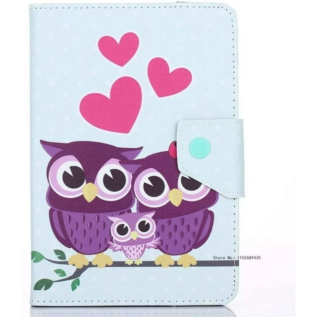 Universal 10.1inch Tablet Case,10inch Tablet Cover,Folio Leather Stand Shell Case for All 9.6-10.5 inch Android/iOS/Windows Capa owl love 9.6-10.6inch
