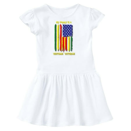 

Inktastic My Pappy is a Vietnam Veteran Gift Toddler Girl Dress