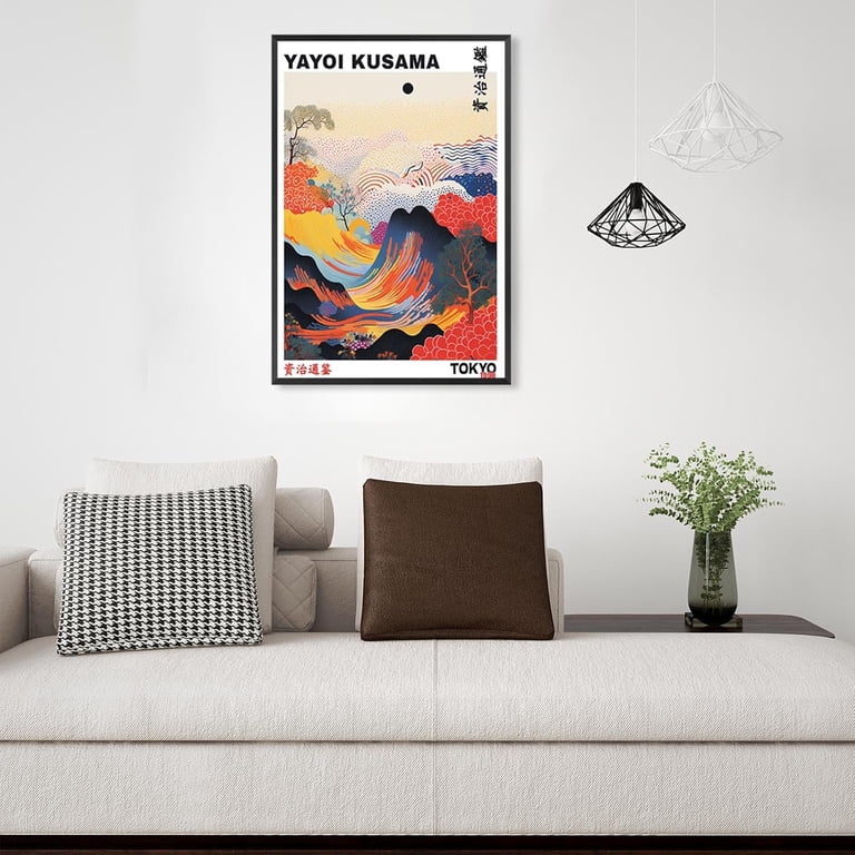 ADALE Vintage Yayoi Kusama Wave Poster Famous Famous Painting