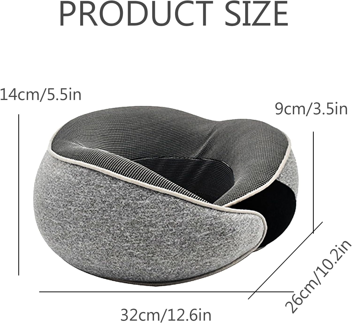 Neck Pillow, Wander Plus Travel Neck Pillow, Aircraft Memory Foam Travel Neck Pillow (Black)