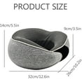 thumbnail image 2 of 2025 New Neck Pillow, Travel Neck Pillow, Aircraft Memory Foam Travel Neck Pillow (Grey), 2 of 6