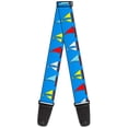 thumbnail image 1 of Buckle-Down Guitar Strap, Sailboats Blue, 2 Inches Wide, 1 of 1