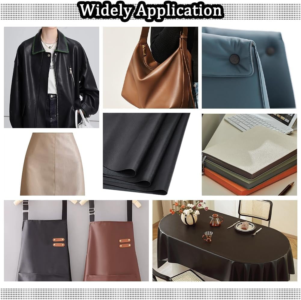 1pc 55×39inch PU Leather Fabric Leather Sheets Faux Leather Material Soft Upholstery Leather for Upholstery Crafts Sofa Handbag Sewings Black