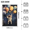 thumbnail image 2 of FORMRS 1-Subject Spiral Notebook 8" x 5" College Ruled 60 Refillable Sheet A5 Hard Cover, Watercolor Astronaut, 2 of 7