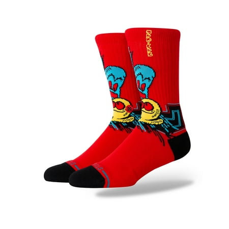 Stance Pac-Man Waka Waka Waka Crew Socks Red in size US 9 – 13