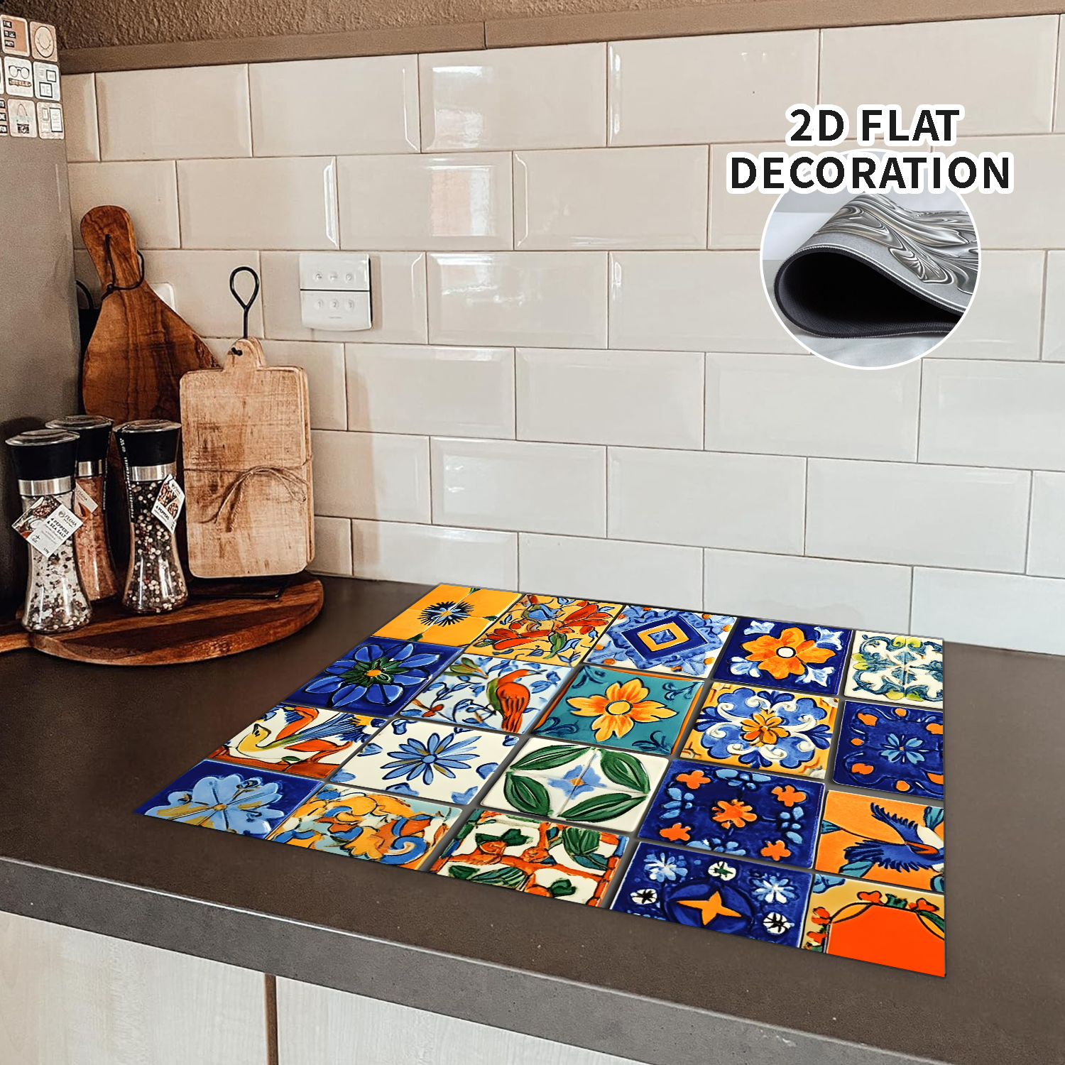 1pc Stove Top Cover for Electric Stove 28 "x 20 ", Bohemian Pattern Heat Resistant Glass Top Stove Cover Protector, Induction Cooktop Protector Stove Top Covers Mat, Kitchen Flat Stove Top Covers