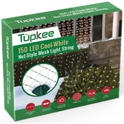 Tupkee Christmas Light Net  150 LED Cool-White Mesh Lights - 4 ft x 6 ft  Outdoor/Indoor  Net Lights for Bushes, Hedges or Trees