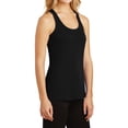 thumbnail image 4 of Ladies Solid Gathered Racerback Tank Black X-Large, 4 of 4