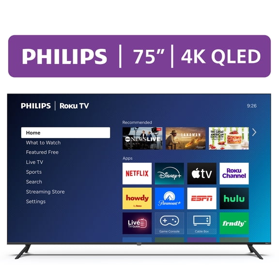 Philips 75" Class QLED 4K UHD (2160p) Roku Smart TV (75PQL7656/F7)