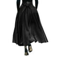 thumbnail image 1 of B91xZ Jupes pour Femmes Jupe de Patineuse Décontractée Extensible Basique, Noir L, 1 of 4