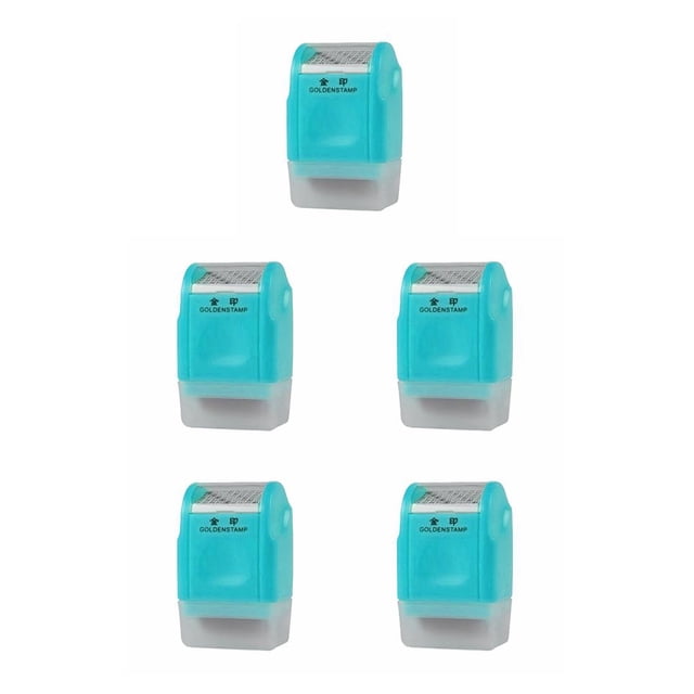 Moyic Roller Stamp Gibberish Stamp Privacy Guard Roller para archivos de identificación Protección de datos confidenciales, azul Type2 NO2 Moyic CBP155016