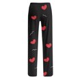 thumbnail image 7 of Women's Drawstring Valentine's Day Printed Casual Pants, Elastic Waist Lounge Pants for Women, Holiday Themed Sleepwear Pajama Pants, Comfortable Fit,Watermelon Red,S, 7 of 7