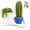 Blue, variant on Funny Planter Pot 9.8", Cute Lazy Guy Head Succulent Planter with Drainage Hole, Resin Plant Pot for Indoor Outdoor Decor