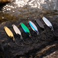 thumbnail image 5 of Micro Metal Spoon Fishing Lure, Sinking Single Hook Bait for Trout Bass and Perch Freshwater Casting, Pattern E Size S, 0.98 Inch, 5 of 5