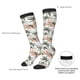 thumbnail image 4 of Fotbe Flamingo Palm Trees Calcetas Divertidas Estampadas para Hombre y Mujer, Calcetas de Algodón hasta la Rodilla para Caminar, Correr, Enfermería y Embarazo, 4 of 6