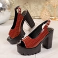 thumbnail image 4 of hopeusnice Women's Sandal Plus Size Available Height Increasing Thick Sole Comfortable Wear Suitable For Spring Summer And Fall Brown 39, 4 of 9