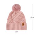 thumbnail image 4 of Otntypg Winter Beanie Hats for Women with Faux Fuzzy Pom Warm Soft Stretch Cozy Knit Fleece Thermal Snow Ski Skull Cap for Cold Weather, 4 of 6