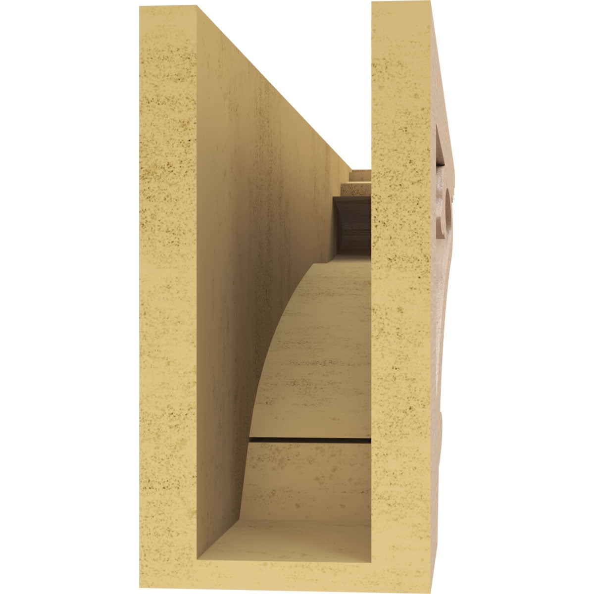 5"W x 30"D x 10"H Thin Mayflower Rough Cedar Woodgrain TimberThane Corbel, Primed Tan