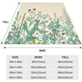 thumbnail image 4 of Wildflower Botanical Floral Blanket Vintage Colorful Flowers Print Herbs Sage Green Leaves Throw Blankets Gifts for Women Girls for Bed Room Couch Decor Soft Lightweight Warm Cozy 40x50in, 4 of 6