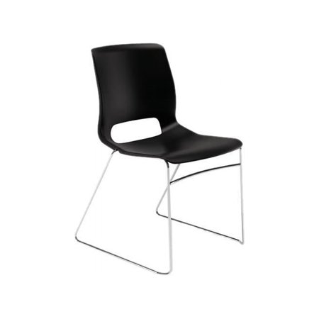 UPC: 0791579366849 | HON – HMS1.N.ON.Y – Motivate High-Density Stacking Chair  Onyx/Black  Base: Chrome  4/CT