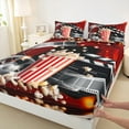 thumbnail image 3 of jejeloiu Cinema Popcorn Bed Sheets,Ancient Movie Filmstrip King Sheets,Movie Theater Theme Sheet Set For Teens,Breathable Home Decor,4-Piece, 3 of 7
