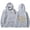 GY1, variant on Women's Double Print Hooded Back Wrap Collar Sweatshirt Black XXL