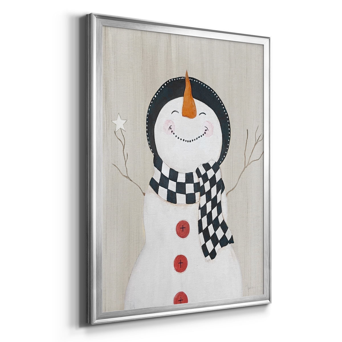 Festive Snowman II Premium Classic Framed Print - Ready to Hang