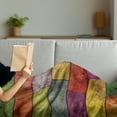 thumbnail image 3 of Rustic Soft Flannel Fleece Blanket, Vivid Colored Several Equally Pieced Timber Construction Vertical Column Countryside, Cozy Plush for Indoor and Outdoor Use, 50" x 70", Multicolor, by Ambesonne, 3 of 5