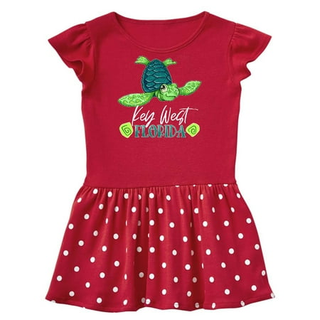 

Inktastic Key West Florida Happy Sea Turtle Gift Toddler Girl Dress