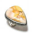 thumbnail image 2 of Natural Brecciated Mookaite Gemstone 925 Sterling Silver Ring Size 9, 2 of 2