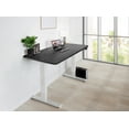 thumbnail image 1 of EFFYDESK Home Electric Height Adjustable Home Office Computer Standing Desk - (70"×29") Oak Black on White Frame, 1 of 1