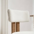 thumbnail image 7 of Guyou Fur Dining Chairs, Farmhouse Fabric Kitchen Chairs with Natural Hardwood Legs，Armless Upholstered Accent Chairs for Dining Room, White/Natural Legs(Set of 2), 7 of 7