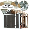 thumbnail image 2 of 50 Structurally Stronger Truss Design Shed Builds 6in - 14in Widths Any Length Storage Garage Playhouse Easy Framing Kit 2x4 Basic Barn Roof Wood NOT Included, 2 of 6