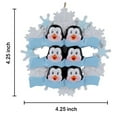 thumbnail image 2 of Maxora Personalized Ornaments Customized Christmas ornament Penguin with Snowflake Family of 6 Free Customize, 2 of 10