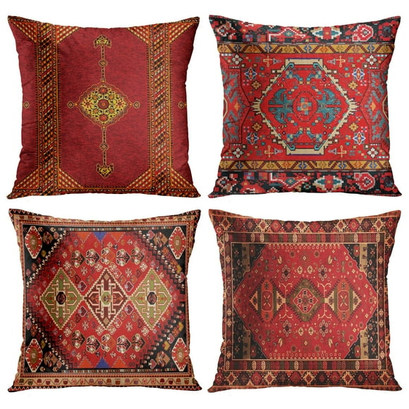 Juego de 4 fundas de almohada Britimes Geometric Kilim Moroccan de 40 x 40 cm