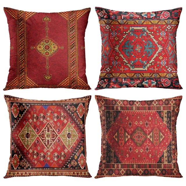 Juego de 4 fundas de almohada Britimes Geometric Kilim Moroccan de 40 x 40 cm