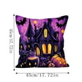 thumbnail image 4 of Halloween Pillow Cover 18x18, Fall Spooky Throw Pillow Case, Soft Polyester Decorative Cushion Cover, Hidden Zipper, Machine Washable for Couch Living Room by MPOISVA, 4 of 6