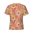 thumbnail image 6 of Vsdgher Yellow Flowers Print Men's Dry Fit Mesh Athletic Shirts Moisture Wicking Tennis T-Shirt Tops, 6 of 9