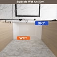 thumbnail image 4 of Leumius 56-60"W x 60" H Frameless Single Sliding Shower Door, 1/4" Clear Tempered Glass, Stainless Steel Handle Bathtub Door,Matte Black, 4 of 8